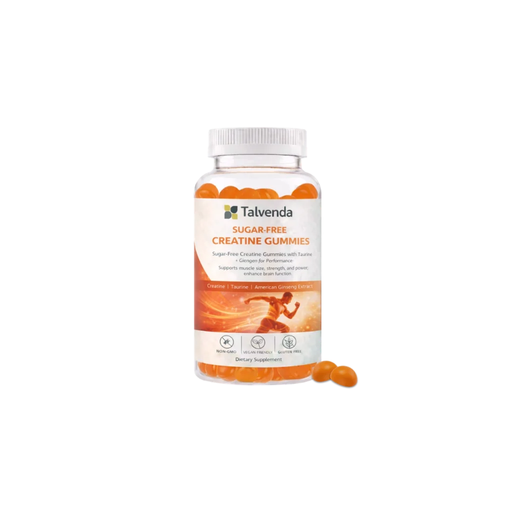 Sugar-Free Creatine Gummies with Taurine + Ginseng for Performance