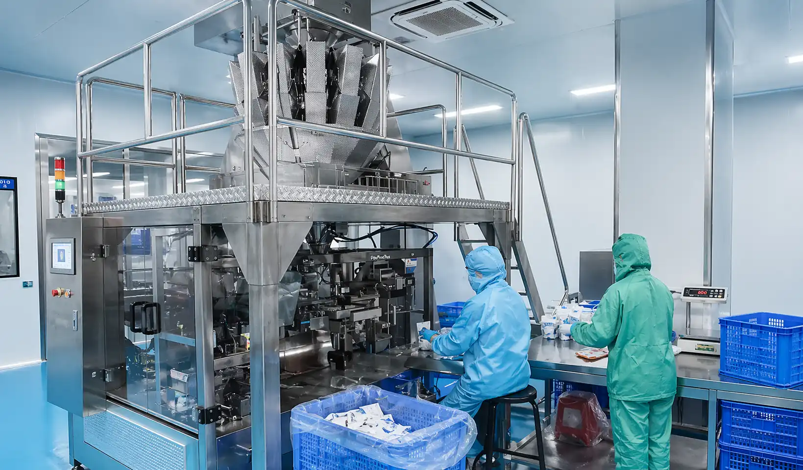 Bottling and packaging line