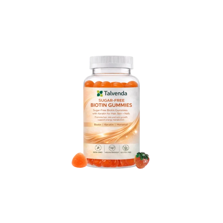 Sugar-Free Biotin Gummies with Keratin for Hair, Skin + Nails