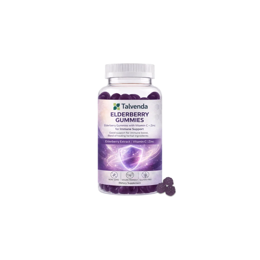Elderberry Gummies with Vitamin C + Zinc for Immune Support