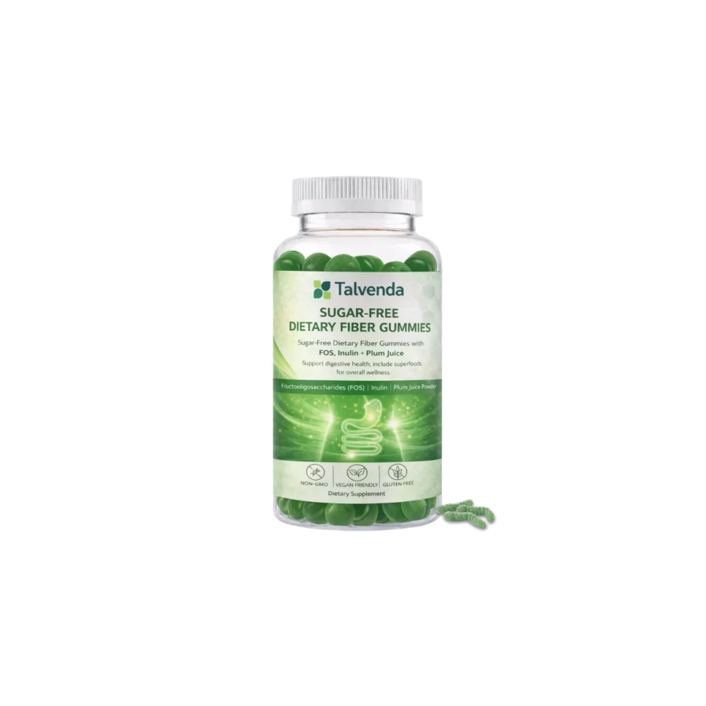 Sugar-Free Dietary Fiber Gummies with FOS, Inulin + Plum Juice