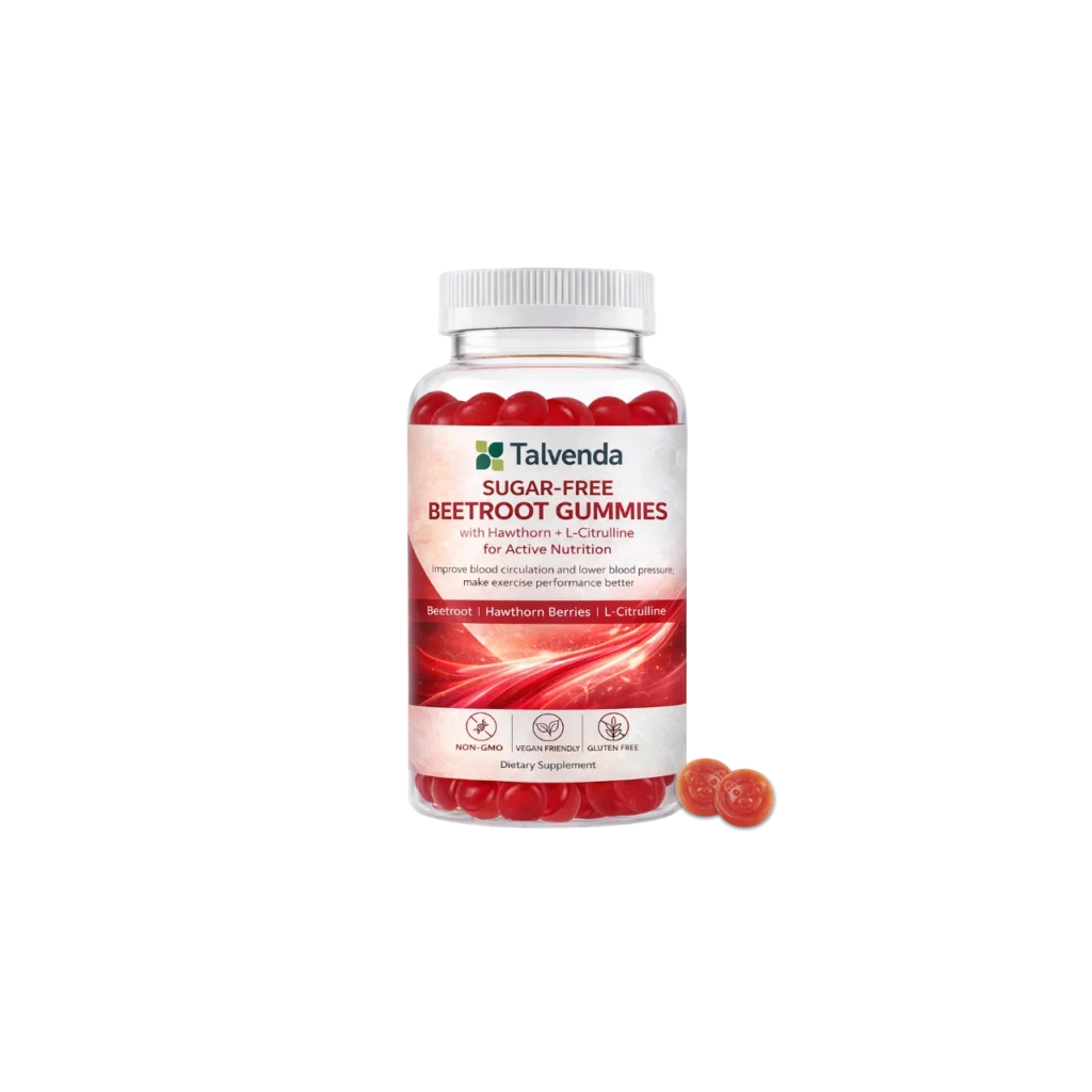 Sugar-Free Beetroot Gummies with Hawthorn + L-Citrulline for Active Nutrition