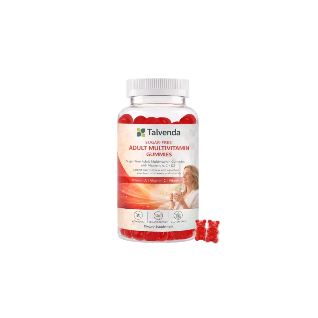 Sugar-Free Adult Multivitamin Gummies with Vitamins A, C + D2