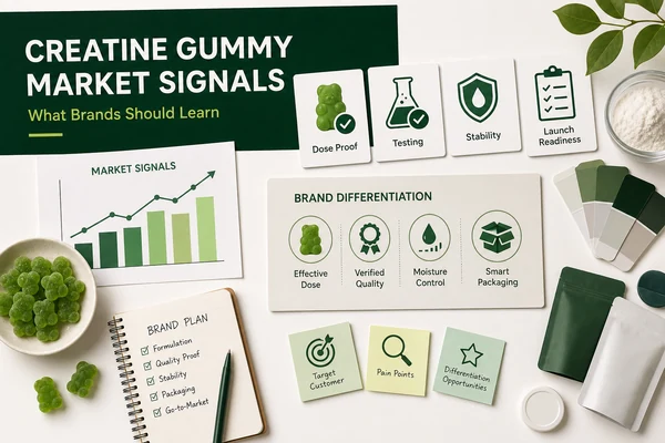 creatine gummy market proof signals and brand differentiation