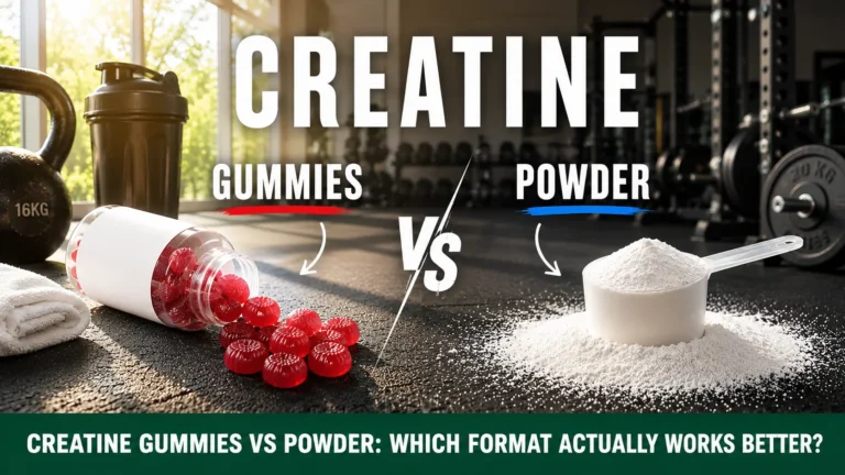 Creatine gummies and powder comparison in gym setting
