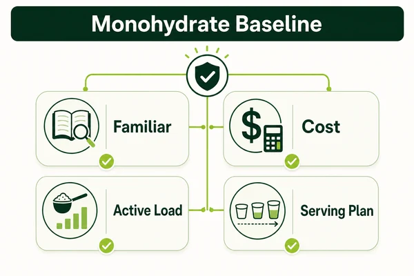 Creatine monohydrate gummy development baseline