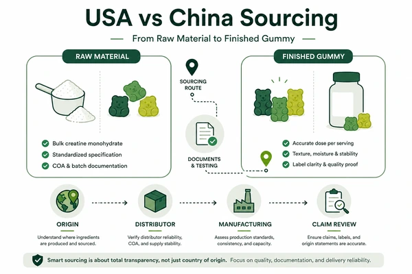 creatine sourcing usa vs china supply chain