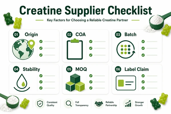 choose creatine supplier for gummy product