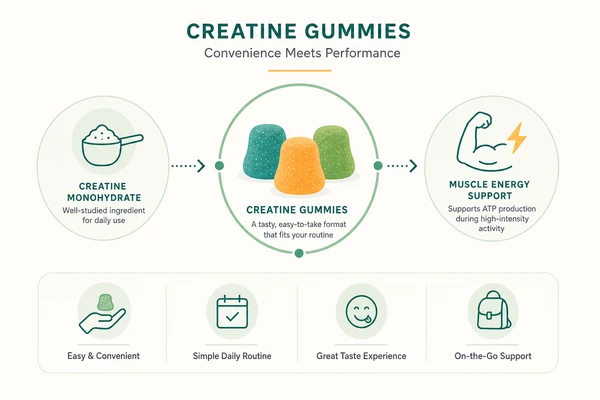 what are creatine gummies and how creatine works in the body