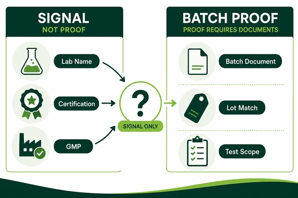 Lab certification signals for creatine gummies