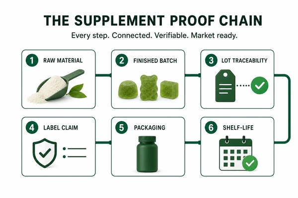 Creatine gummy proof chain before launch