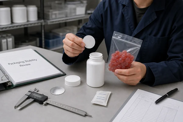 ACV gummy supplement packaging stability and safety risk review