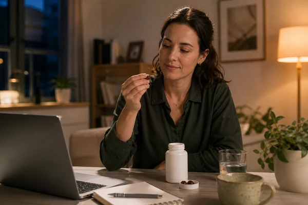 Ashwagandha gummies in a calm wellness routine