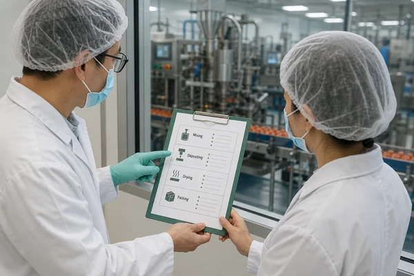 Gummy manufacturing process control checklist for brands
