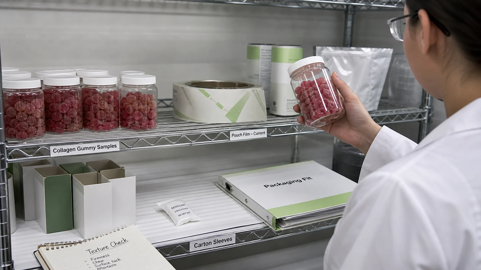 collagen gummy shelf life packaging and sensory qa review