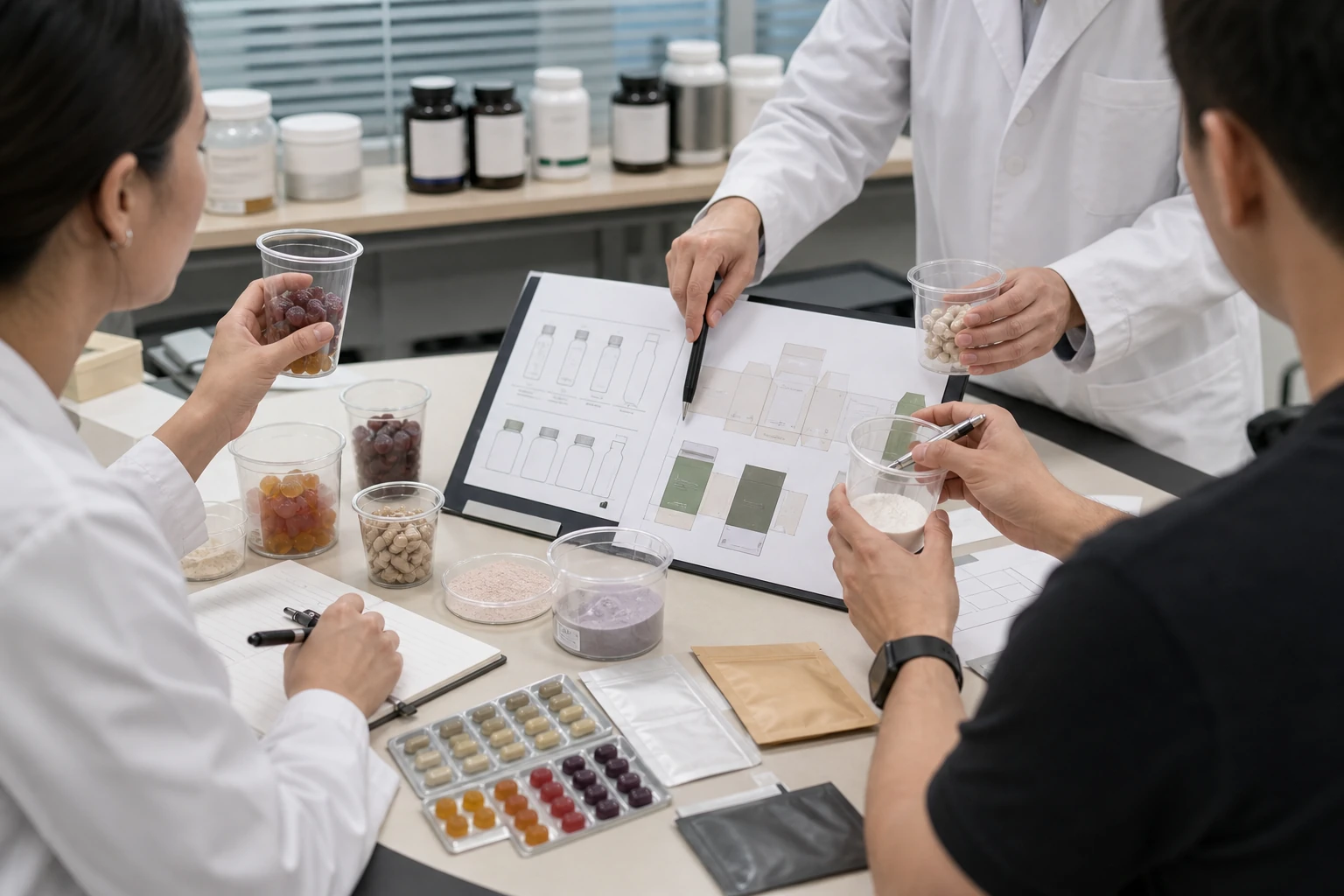 supplement product concept to manufacturing brief