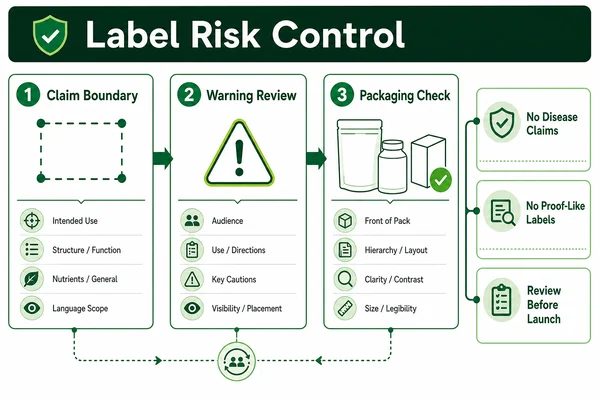 iron gummy label and safety review workflow