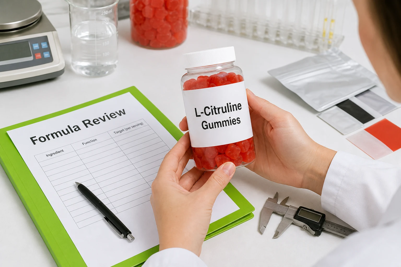 L-citrulline gummies formulation review bench