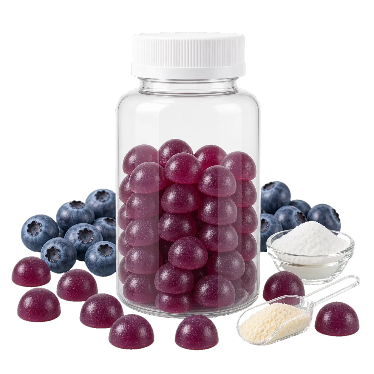 Pectin Melatonin Gummies - private label gummy supplement manufacturer, 60-count 250 cc bottle