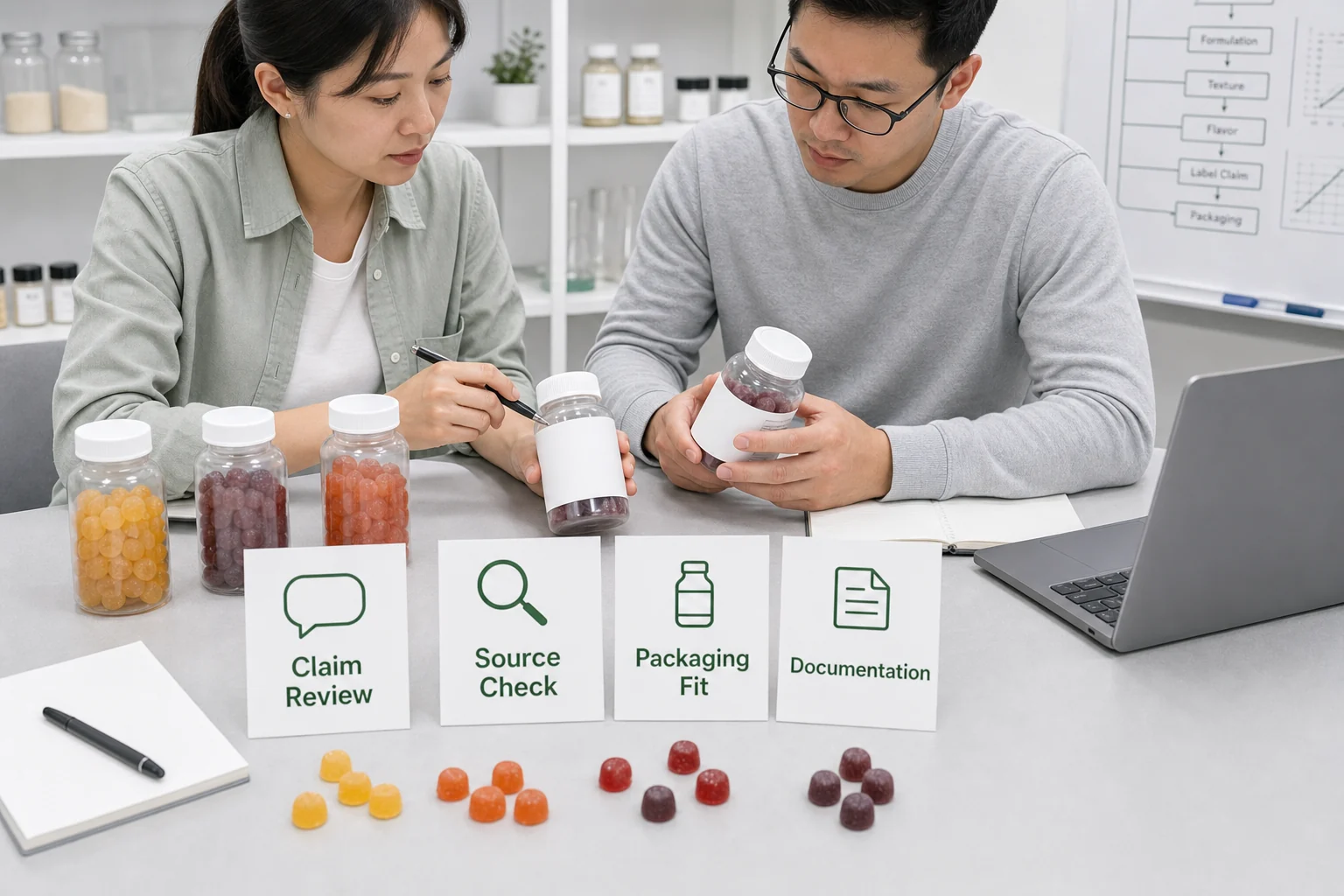 label claim checklist for vegan gummy vitamin supplements