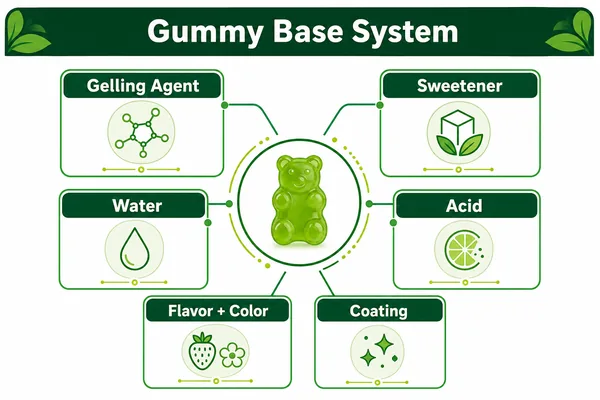 gummies ingredients base system for supplement brands