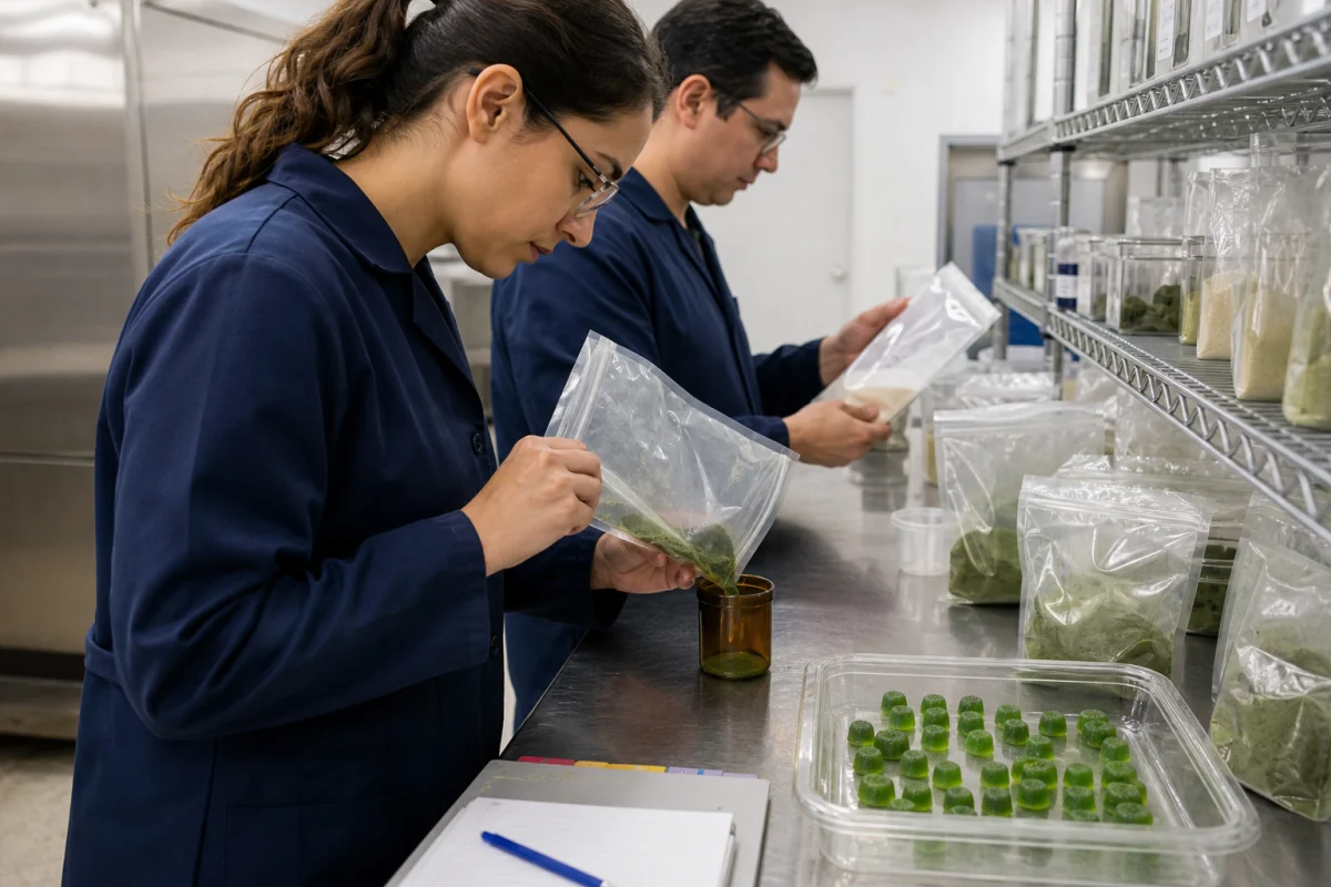 ingredients for greens powder gummies development