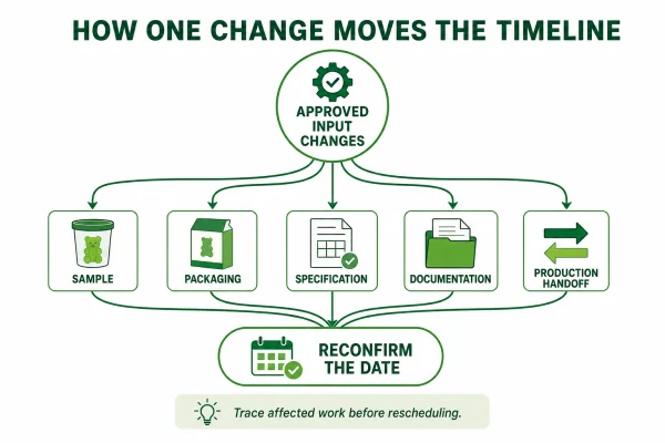 changes that affect a gummy manufacturing timeline