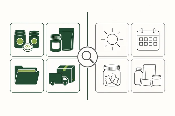 Illustration separating checklist review from heat and shelf-life promises
