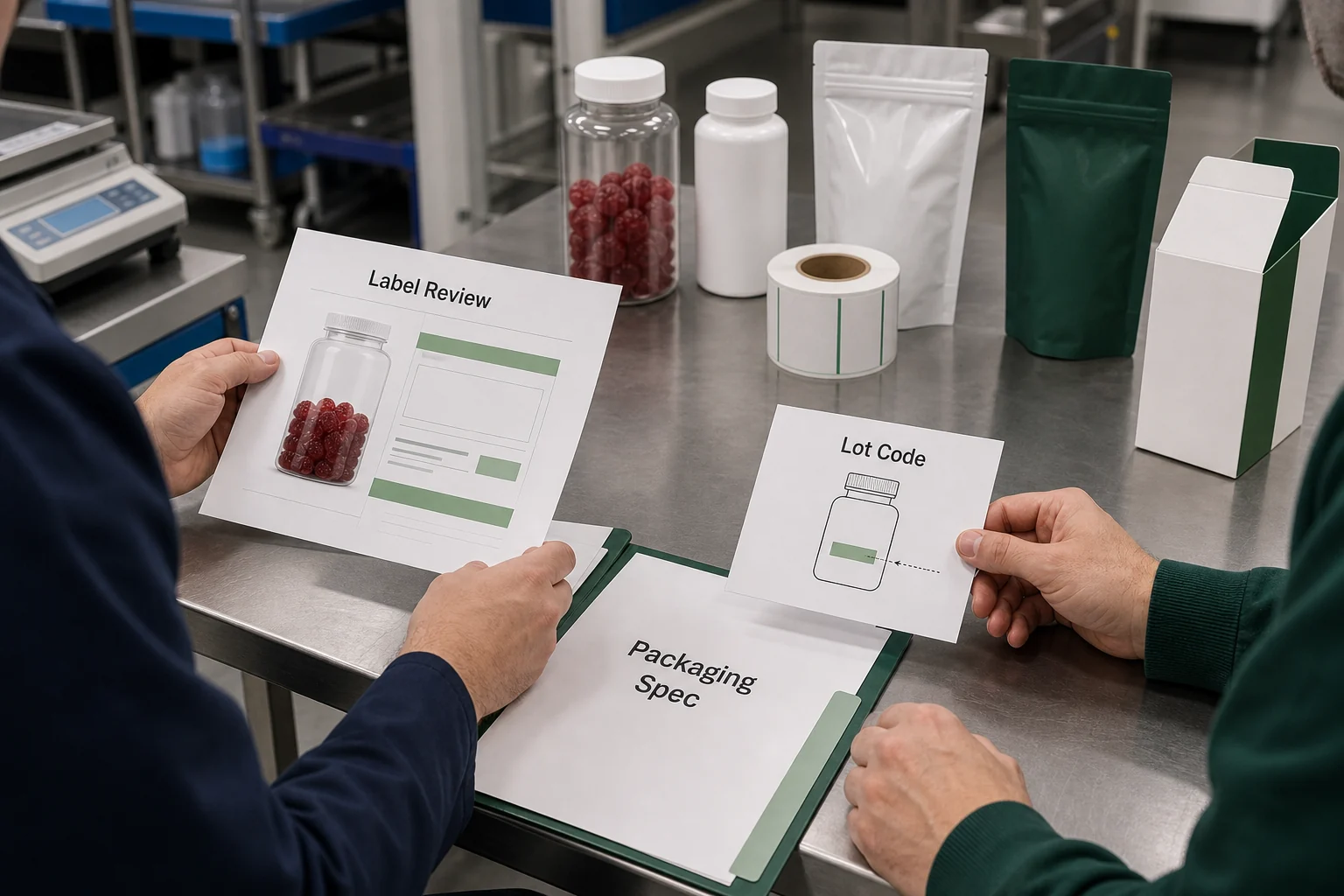 Supplement packaging documentation checks for labels lots testing and specifications