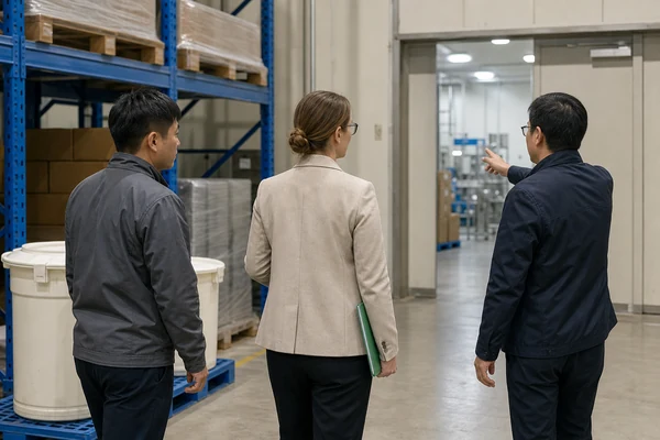 Ingredient supplier and contract manufacturer role discussion near a production area
