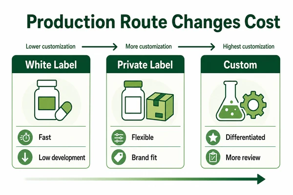 white label private label custom supplement cost comparison