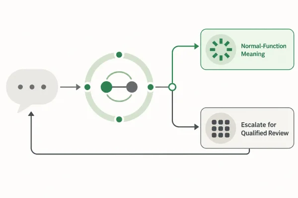 Illustration comparing normal-function scope with disease-meaning escalation